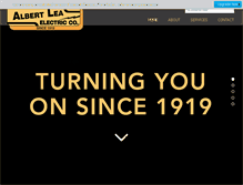 Tablet Screenshot of albertleaelectric.com